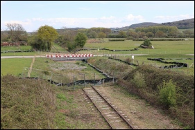 From Sheepway bridge looking towards Bristol with National Grid temporary crossing – May 2021 From Sheepway bridge looking towards Bristol with National Grid temporary crossing – May 2021