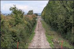 From Royal Portbury Dock Road bridge looking towards Marsh Lane and Pill. September 2026